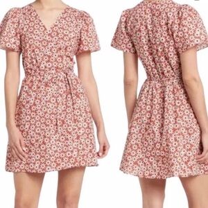 Madewell Floral Mini Wrap Dress